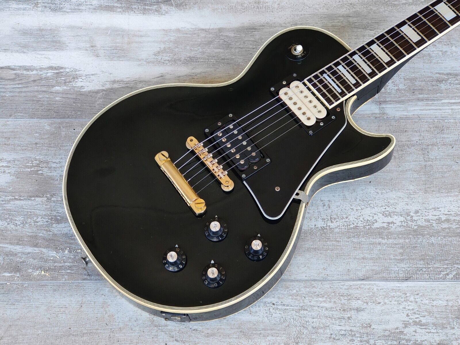 1976 Aria Pro II Japan LC-500 Les Paul Custom (Black/Ebony)