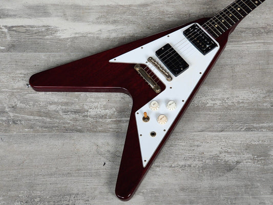 2001 Epiphone Japan FV-70 Flying V - Scalloped (Cherry Red)