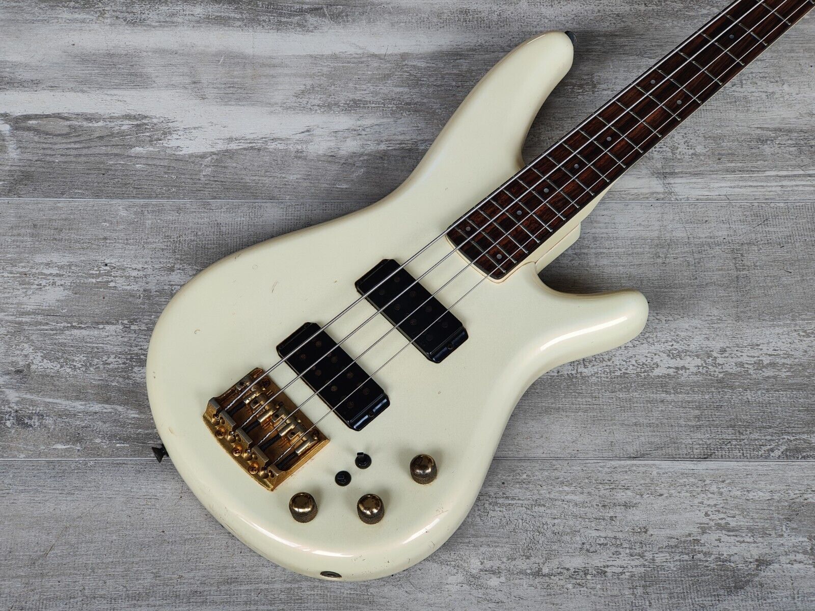 1987 Ibanez Japan RB835 Roadstar II Bass Guitar (Crystal Pearl White)