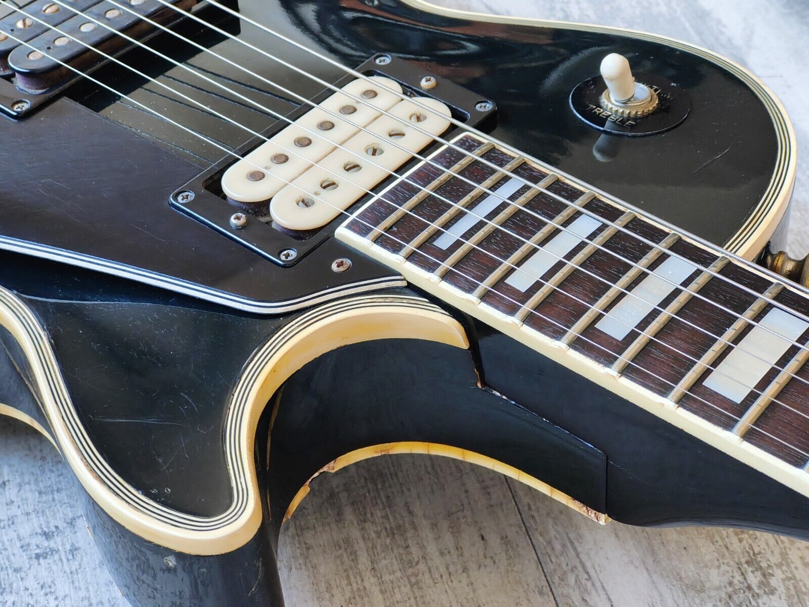 1976 Aria Pro II Japan LC-500 Les Paul Custom (Black/Ebony) – Cool Old  Guitars