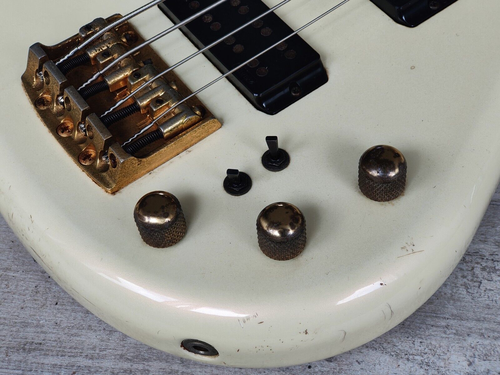 1987 Ibanez Japan RB835 Roadstar II Bass Guitar (Crystal Pearl White)