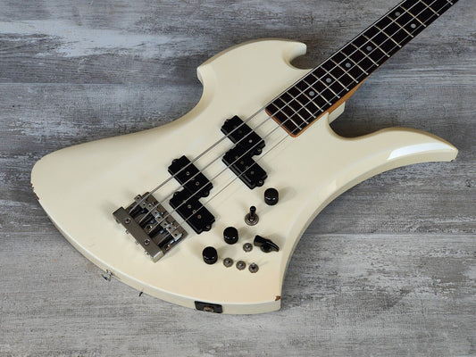 1987 BC Rich Japan NJ Series MB-20 Mockingbird Bass w/Varitone (Vintage White)