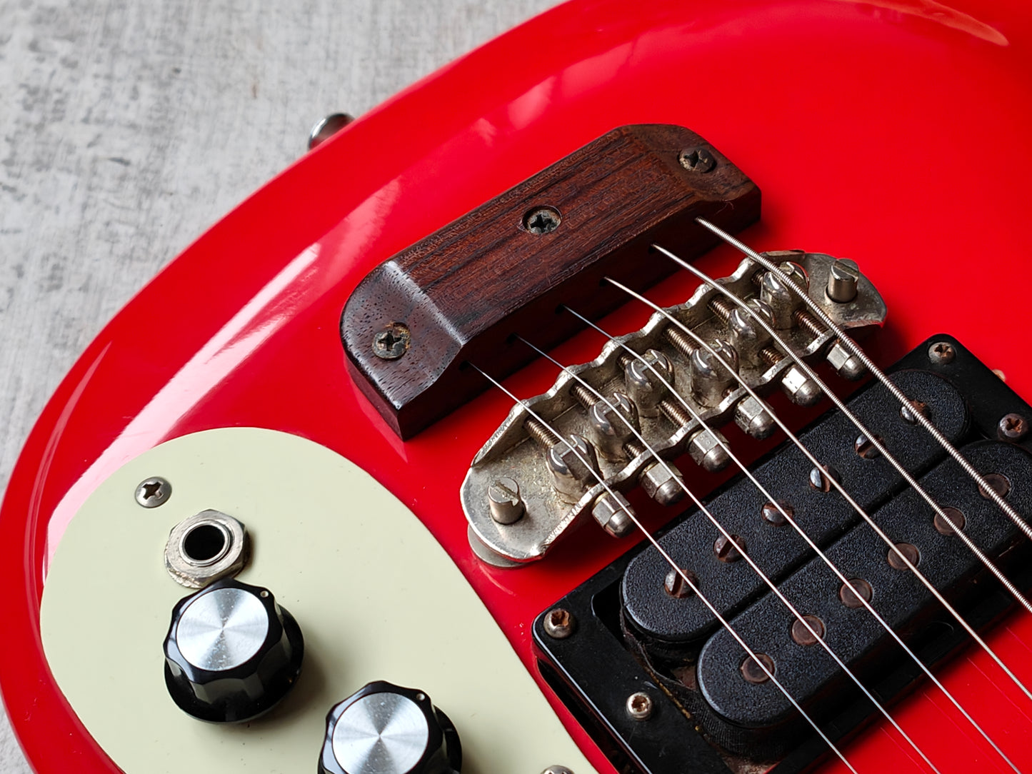 1990's Mini Mosrite Octave Guitar (Red)