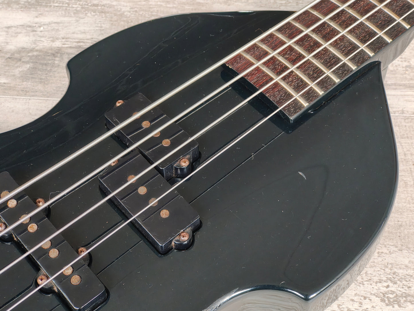 2000's Edwards Japan (by ESP) E-JV-95 Solid Body Viola/Beatle Bass (Black)