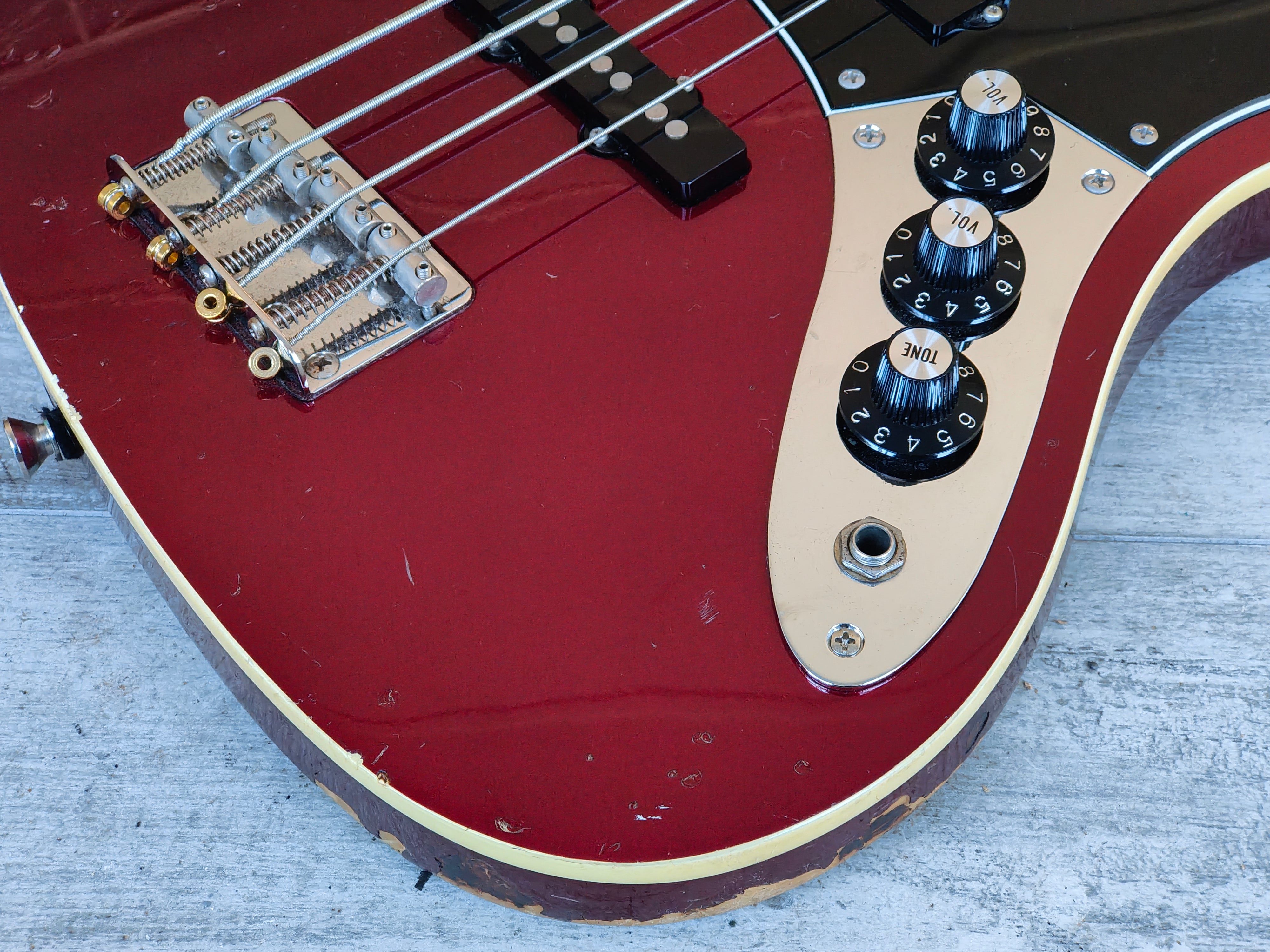 2008 Fender Japan Aerodyne PJ Jazz Bass (Old Candy Apple Red)