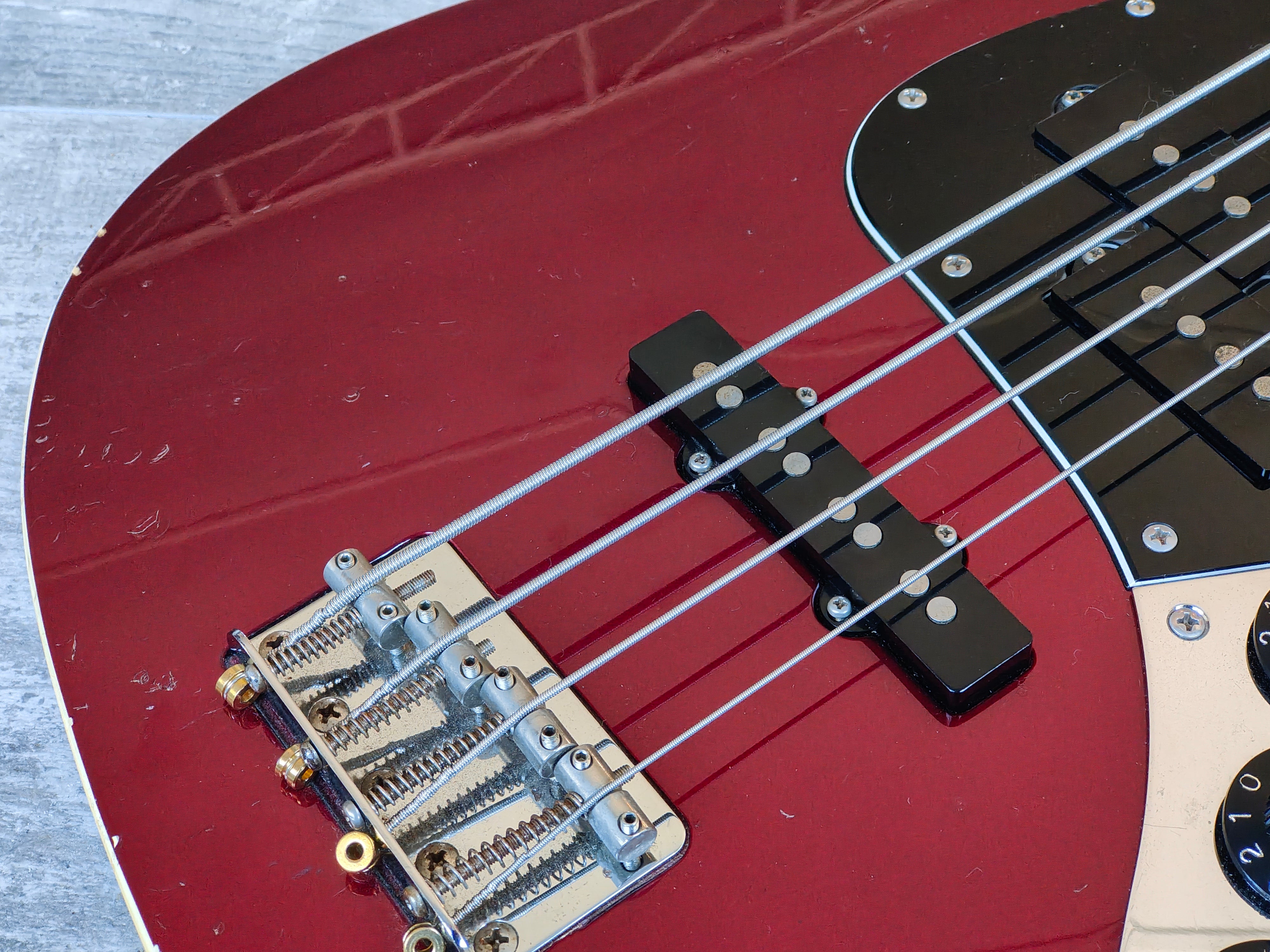 2008 Fender Japan Aerodyne PJ Jazz Bass (Old Candy Apple Red)