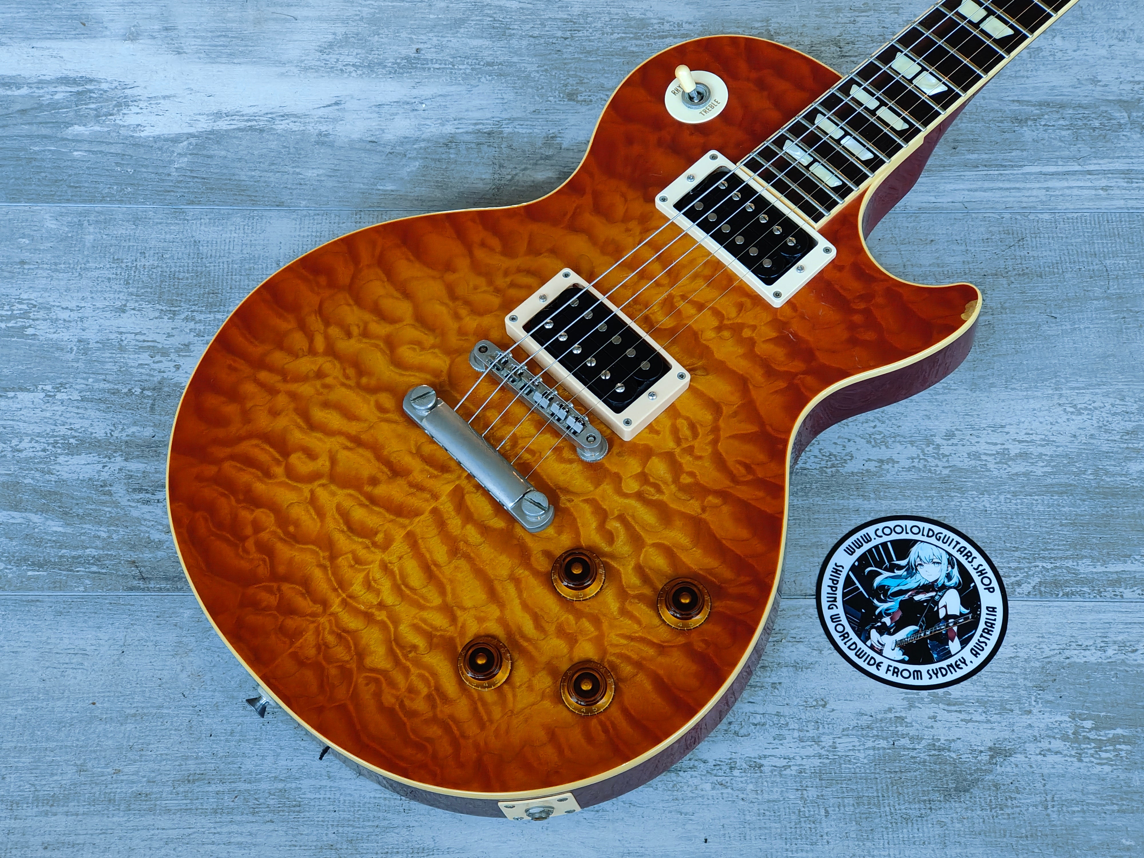 2004 History (by Fujigen Japan) ZLS100-CFS Les Paul Standard (Quilt Maple  Sunburst)