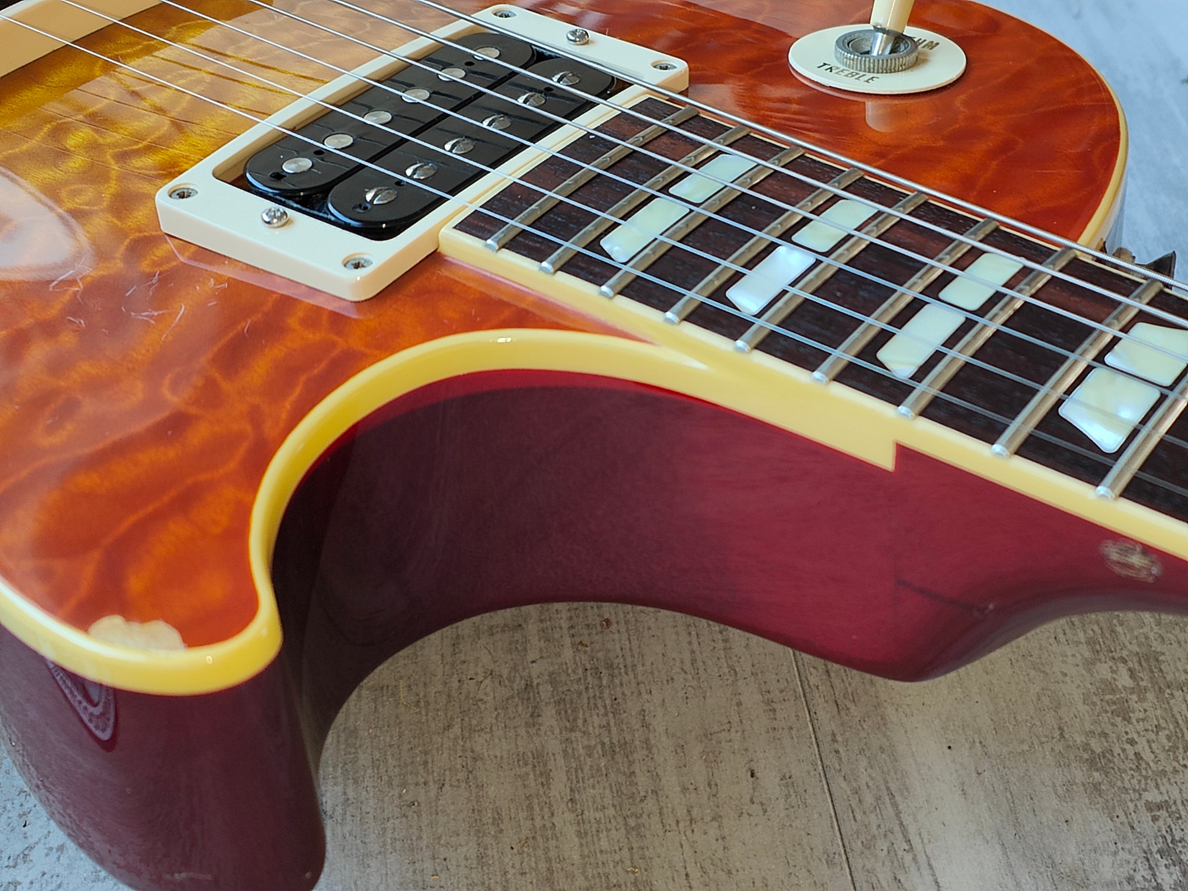 2004 History (by Fujigen Japan) ZLS100-CFS Les Paul Standard (Quilt Maple  Sunburst)