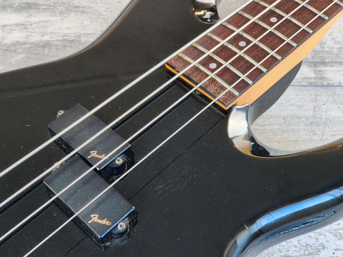 1989 Fender Japan PJM65 Jazz Bass Special PJ Active Contemporary Bass (Black)