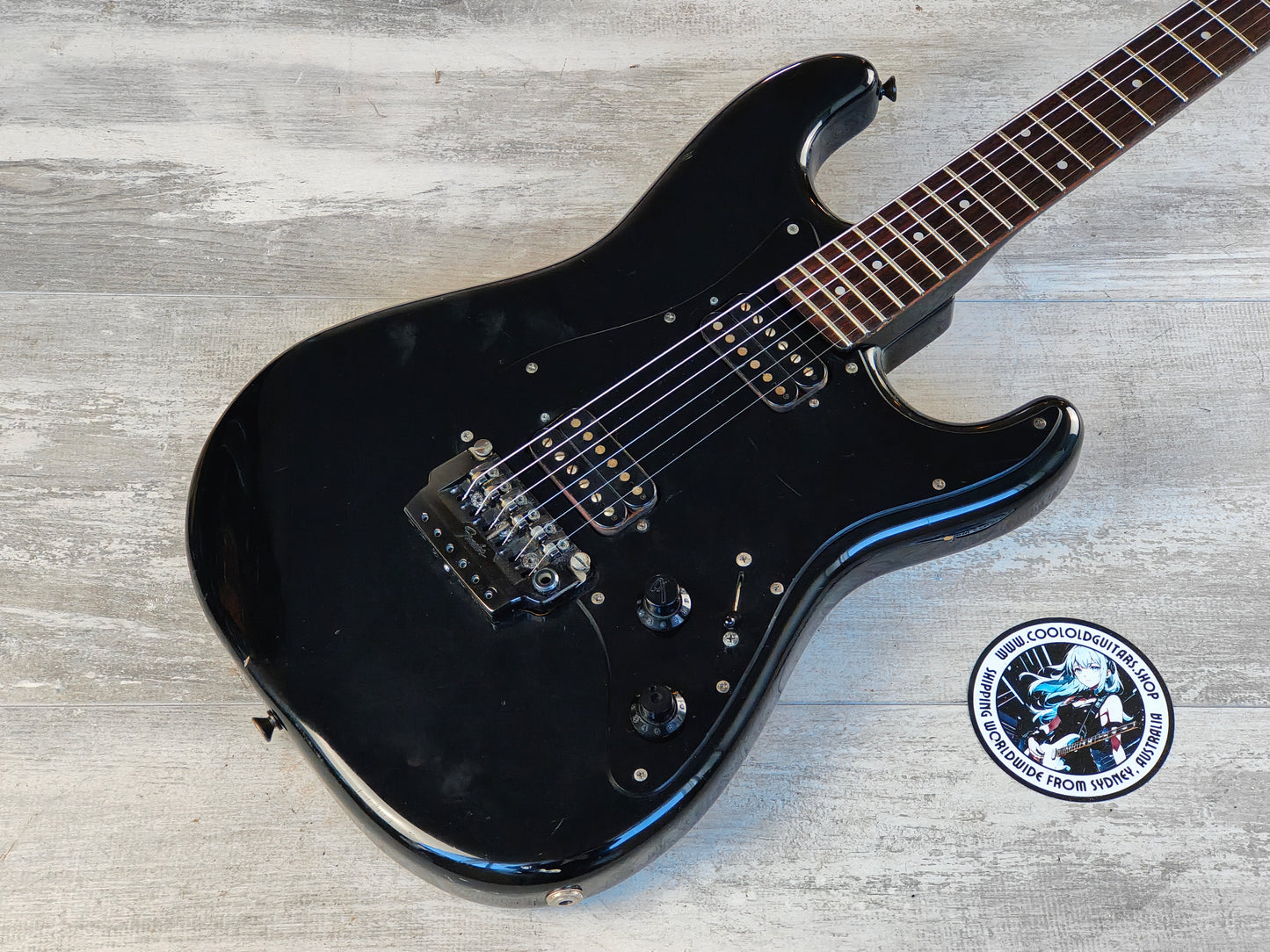 1984 Fender Japan ST-555 HH Contemporary Stratocaster (Black)