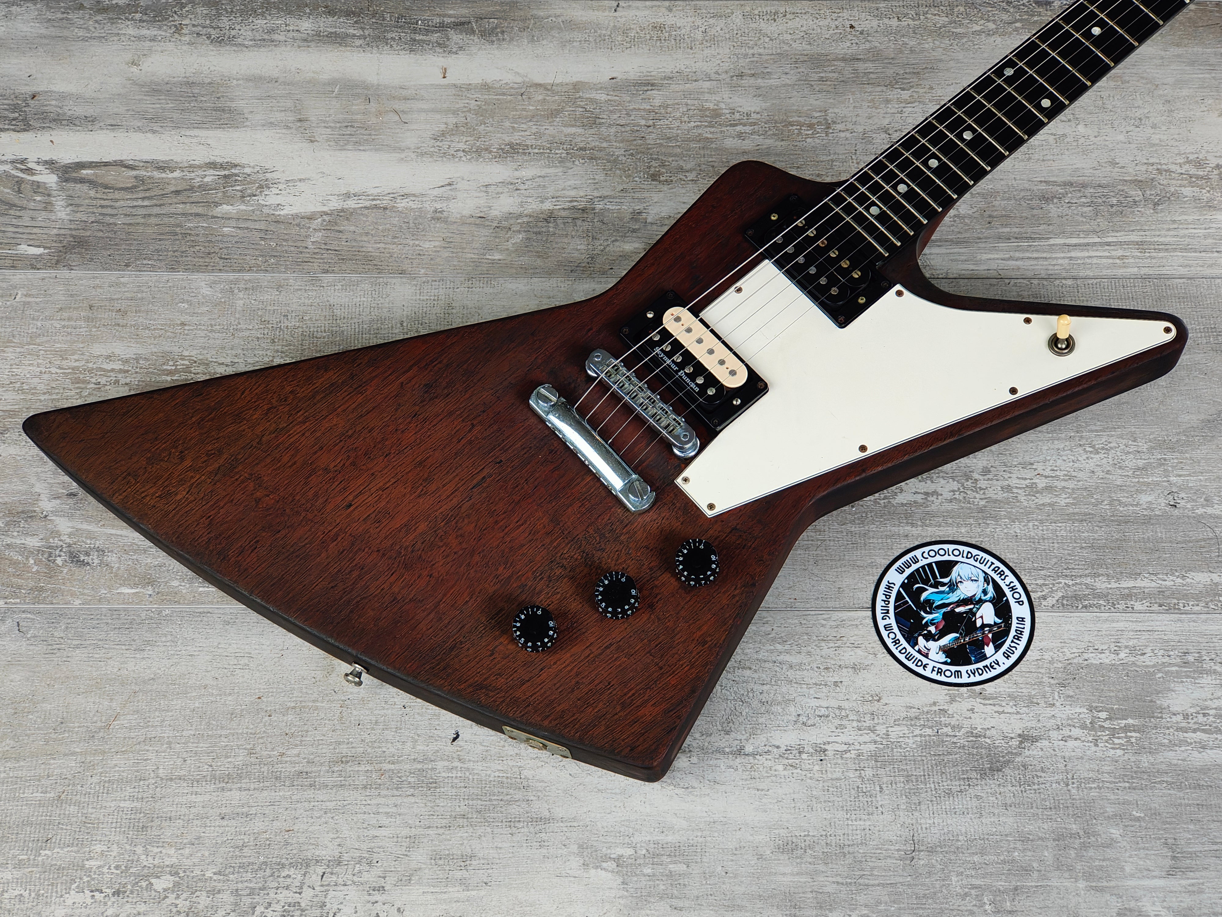 1995 Gibson USA '76 Reissue Explorer (Brown Mahogany)