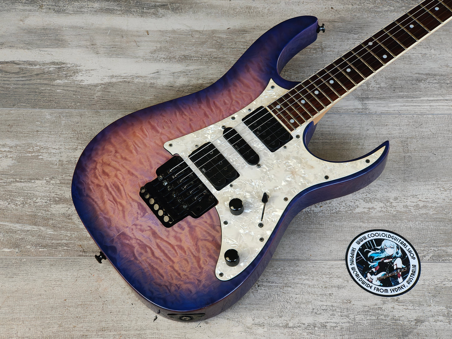 2009 Ibanez RG350QM HSH Superstrat (Purple Burst)