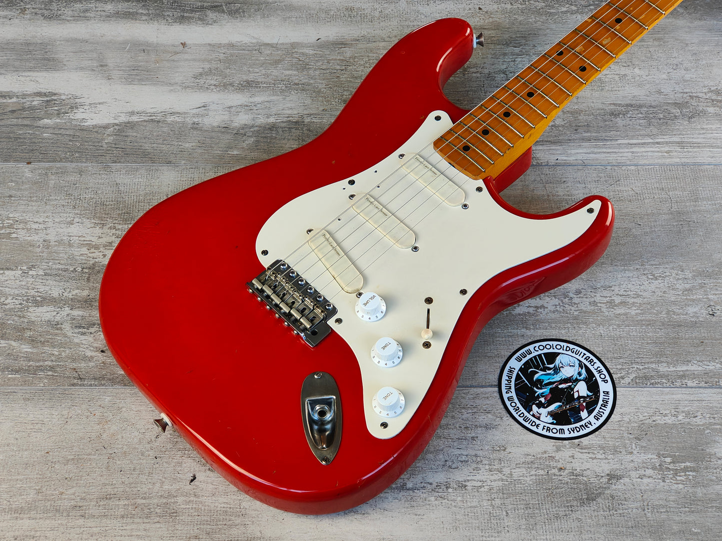 1993 Fender Japan ST54-85LS '54 Reissue Clapton Stratocaster (Torino Red)