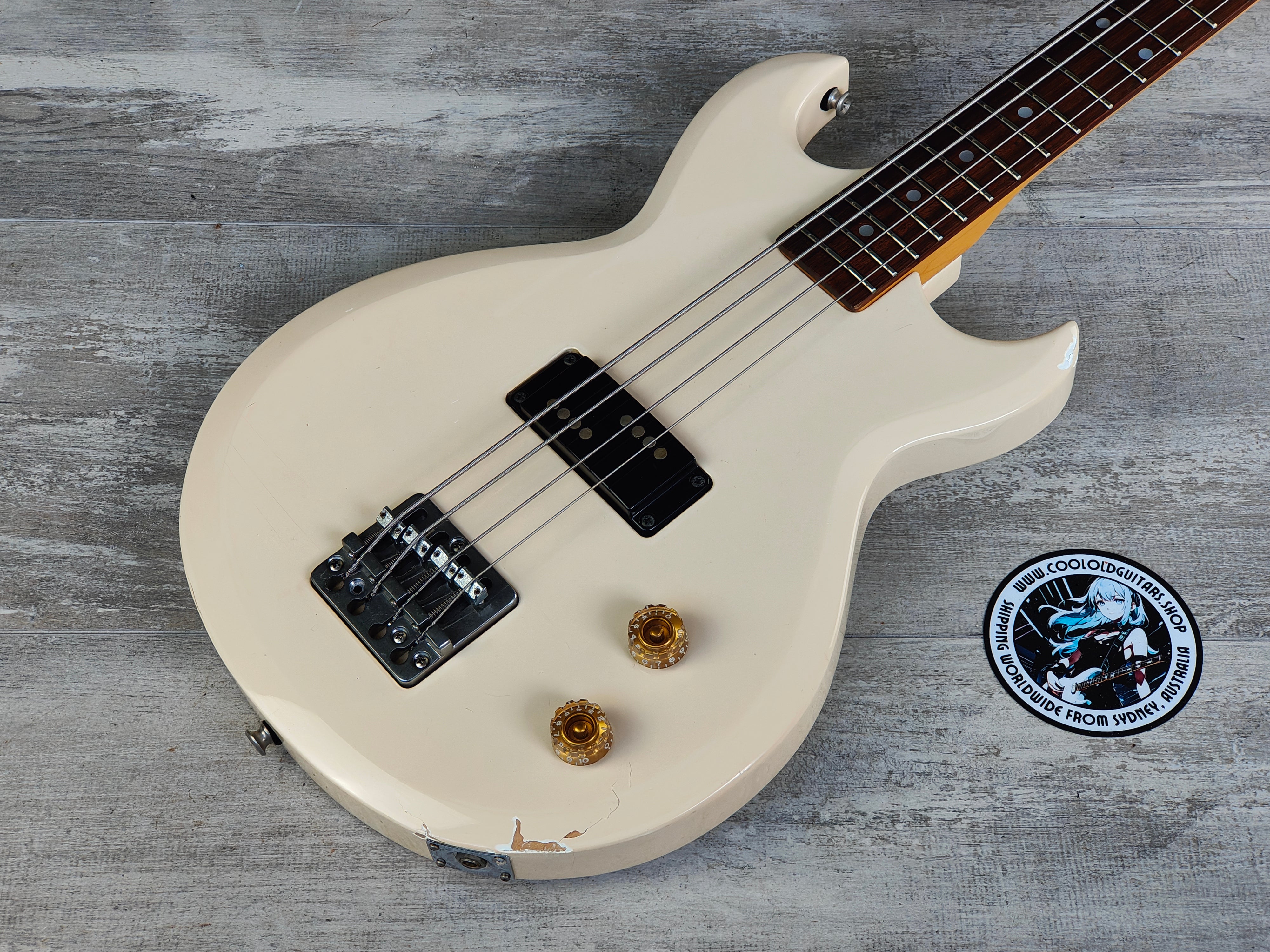 1986 Aria Pro II Japan CSB-380 Cardinal Bass (White)