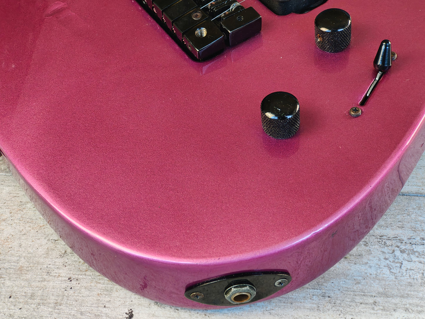 1991 Fernandes Japan FR-75T Revolver HSH Superstrat (Sparkle Pink/Purple)