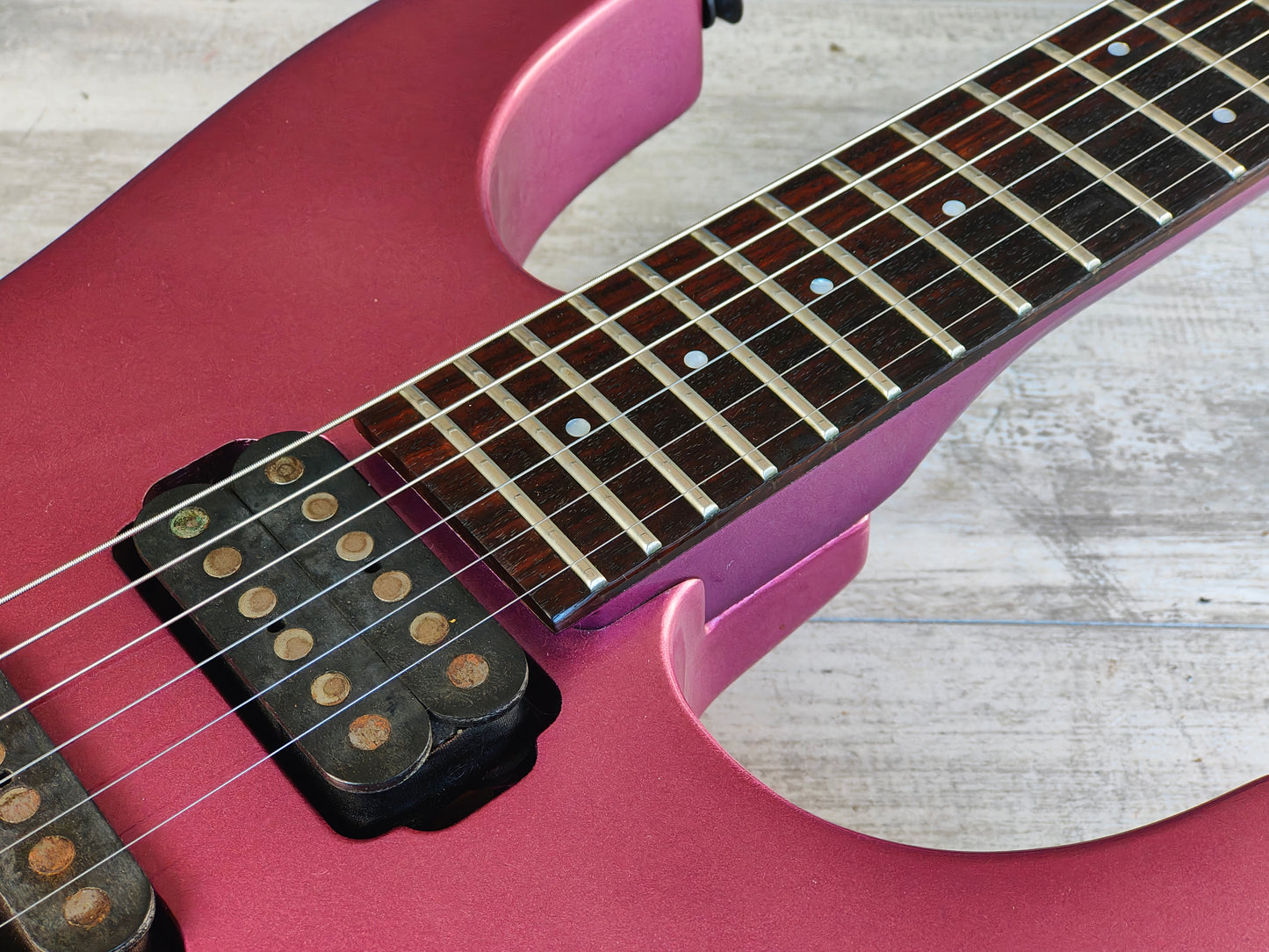 1991 Fernandes Japan FR-75T Revolver HSH Superstrat (Sparkle Pink/Purple)