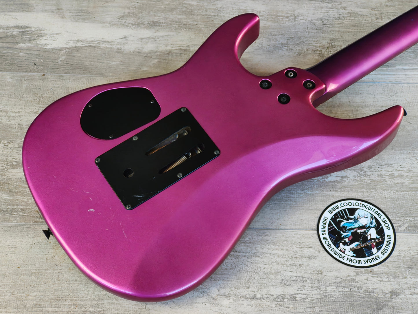 1991 Fernandes Japan FR-75T Revolver HSH Superstrat (Sparkle Pink/Purple)