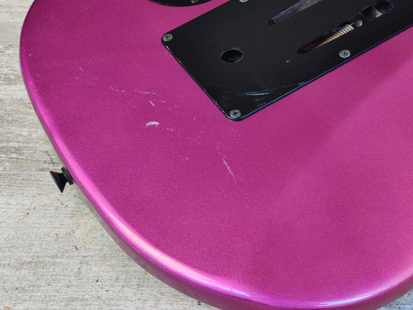 1991 Fernandes Japan FR-75T Revolver HSH Superstrat (Sparkle Pink/Purple)