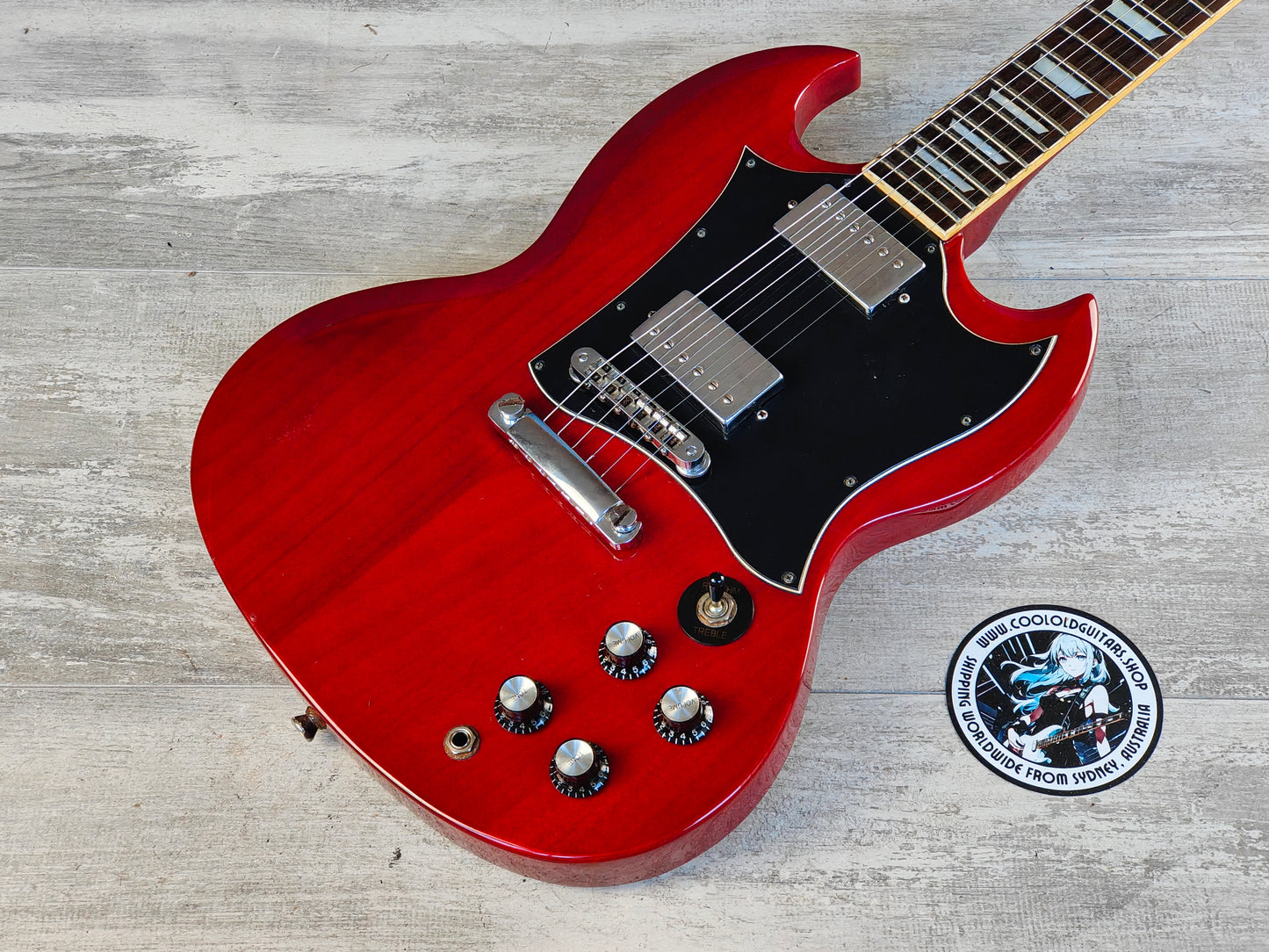 Blitz by Aria Pro II SG Double Cutaway (Cherry Red)