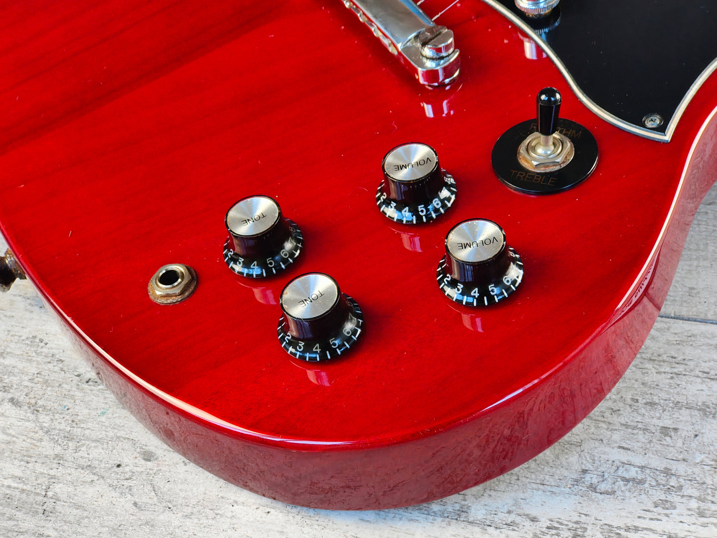 Blitz by Aria Pro II SG Double Cutaway (Cherry Red)