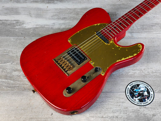 1990 Bill Lawrence Japan BKIM-60G Kaori Model Telecaster (Red/Gold)