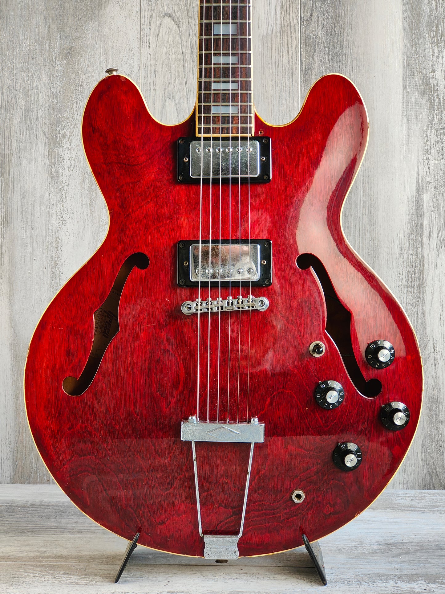 1977 Greco Japan SA-550R ES-335 Hollowbody Electric Guitar (Cherry Red)