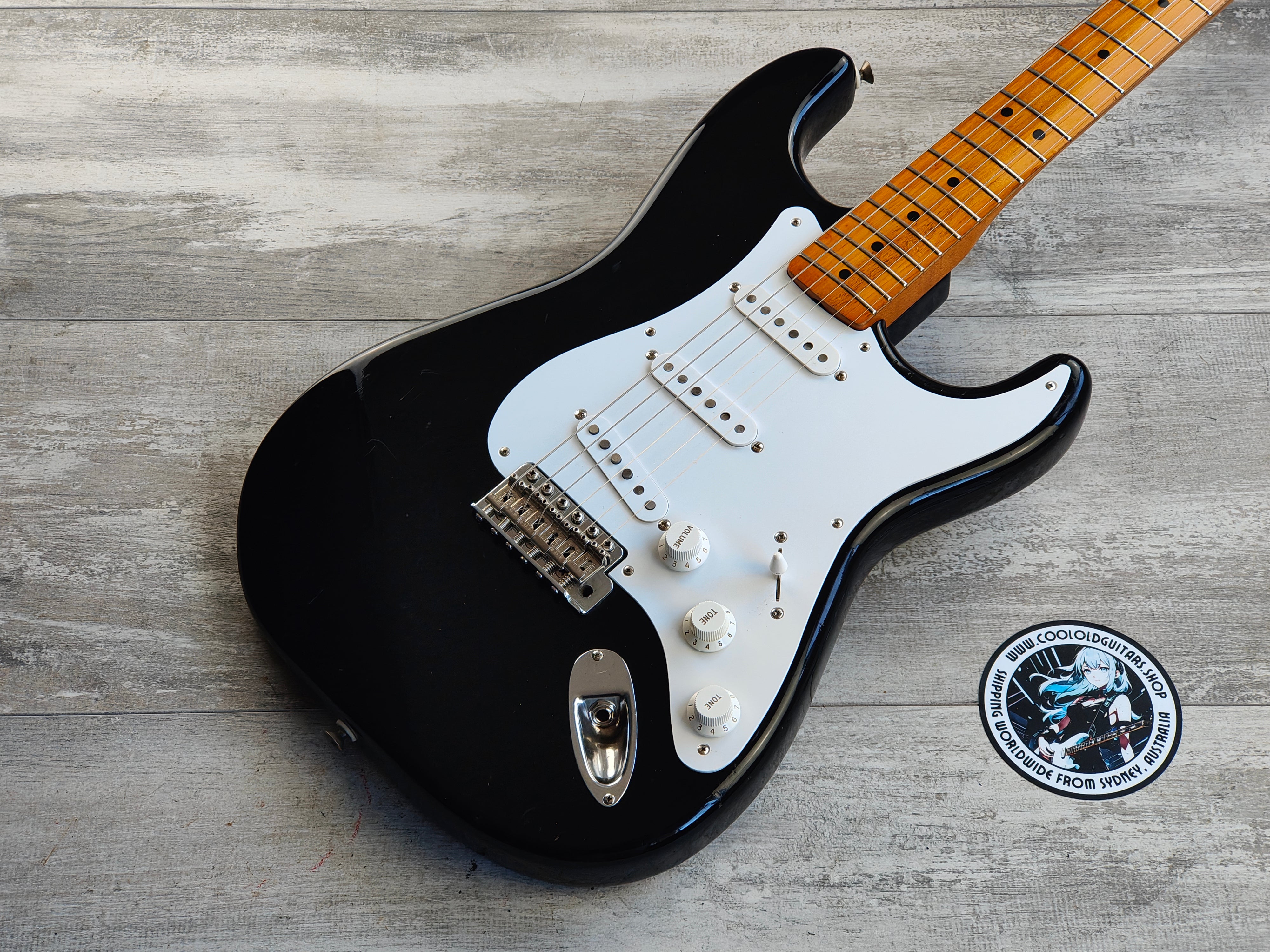 1981 Tokai Japan ST-70 Springy Sound '57 Reissue Stratocaster (Black) –  Cool Old Guitars