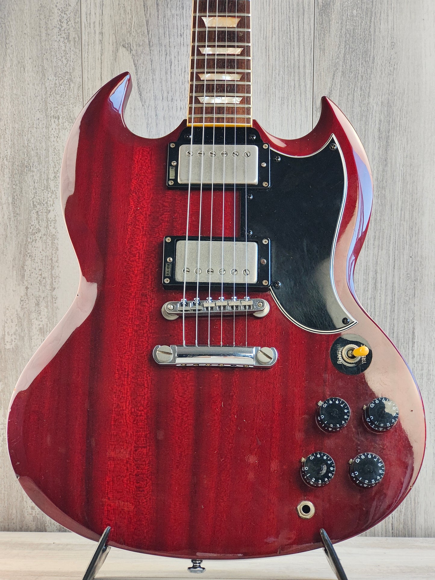 1990 Burny RSG-60 '63 Reissue SG Double Cutaway (Cherry Red)