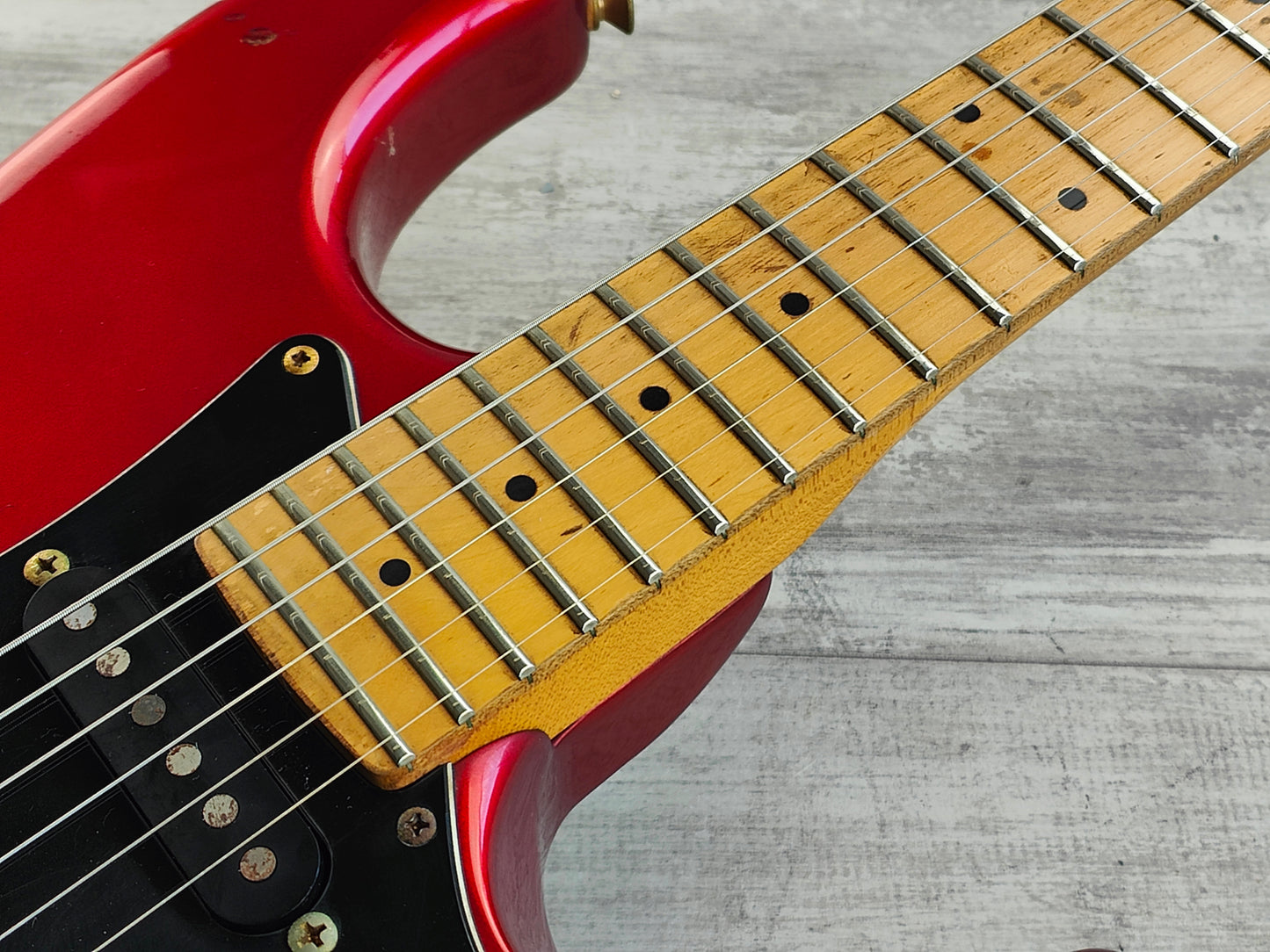 1988 Fender Japan STR-70 "Pro Feel" HSS Superstrat (Candy Apple Red)