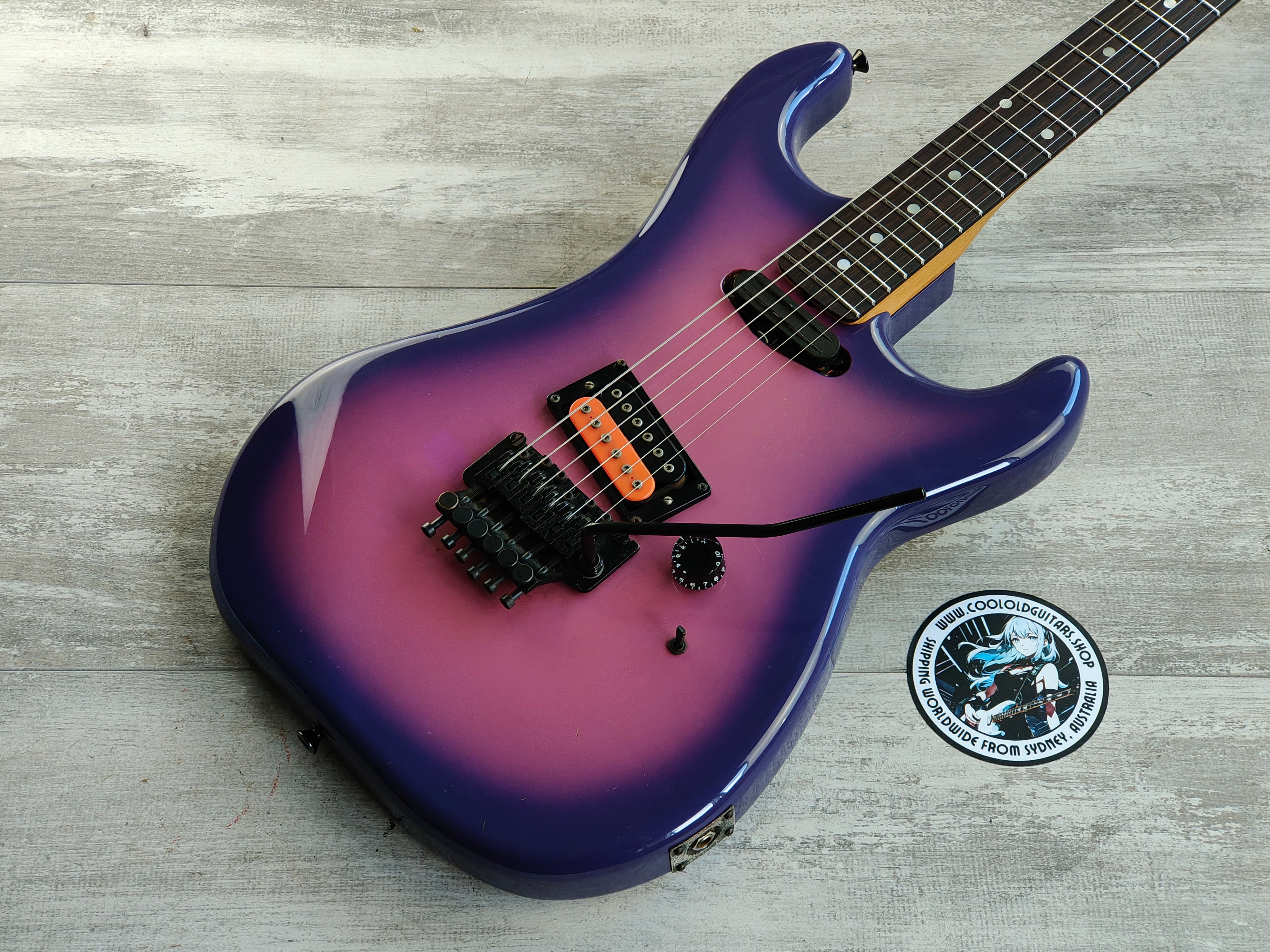 1980's Kramer Japan JK1000 w/Dimarzio Pickups & Floyd Rose (Purple Bur –  Cool Old Guitars