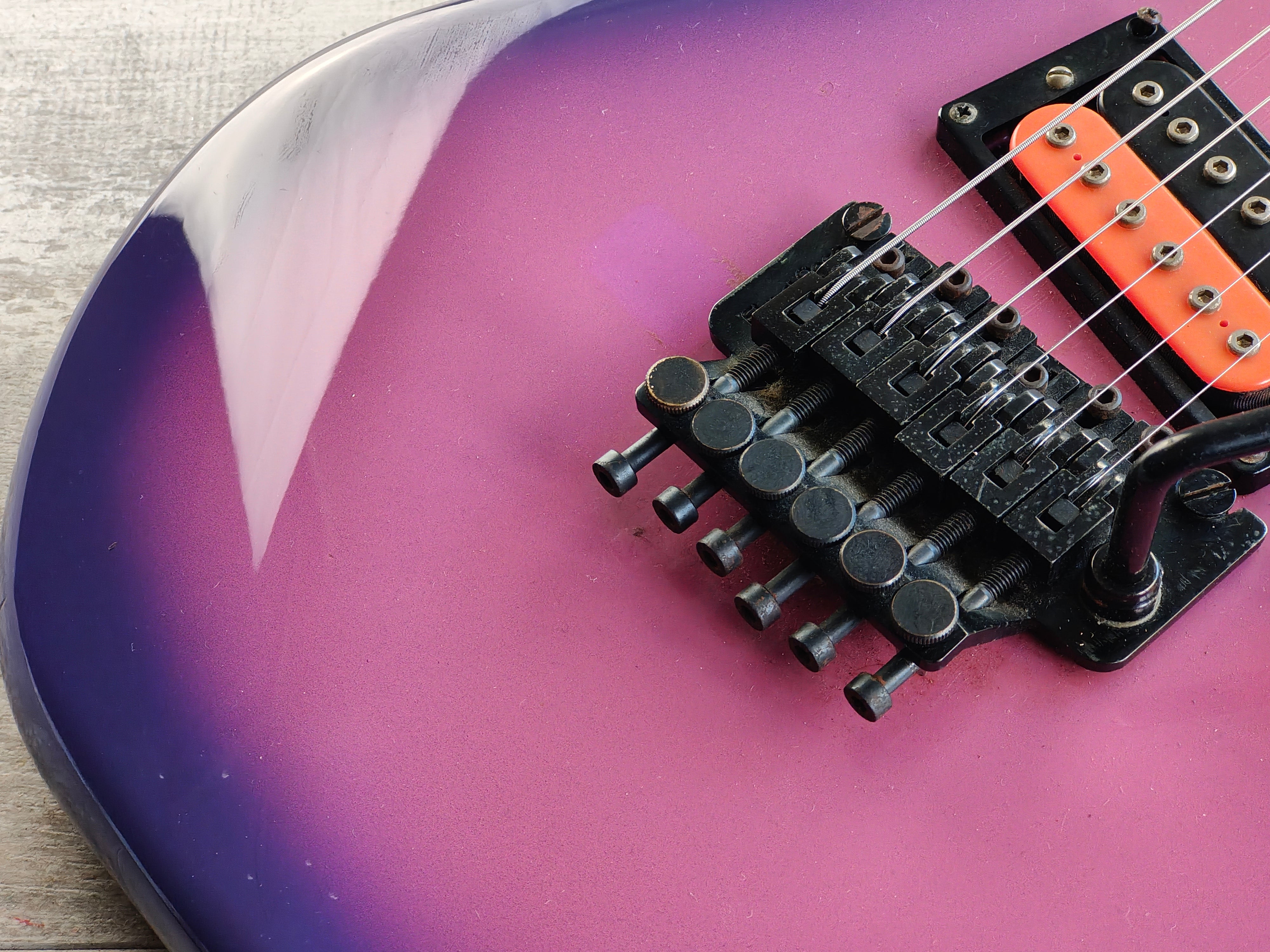 1980's Kramer Japan JK1000 w/Dimarzio Pickups & Floyd Rose (Purple Burst)