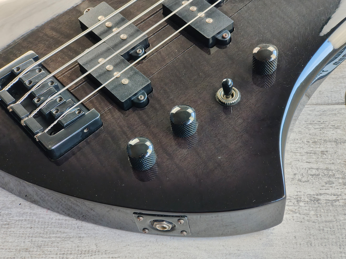 2000's BC Rich Mockingbird Bass (Transparent Black Burst)