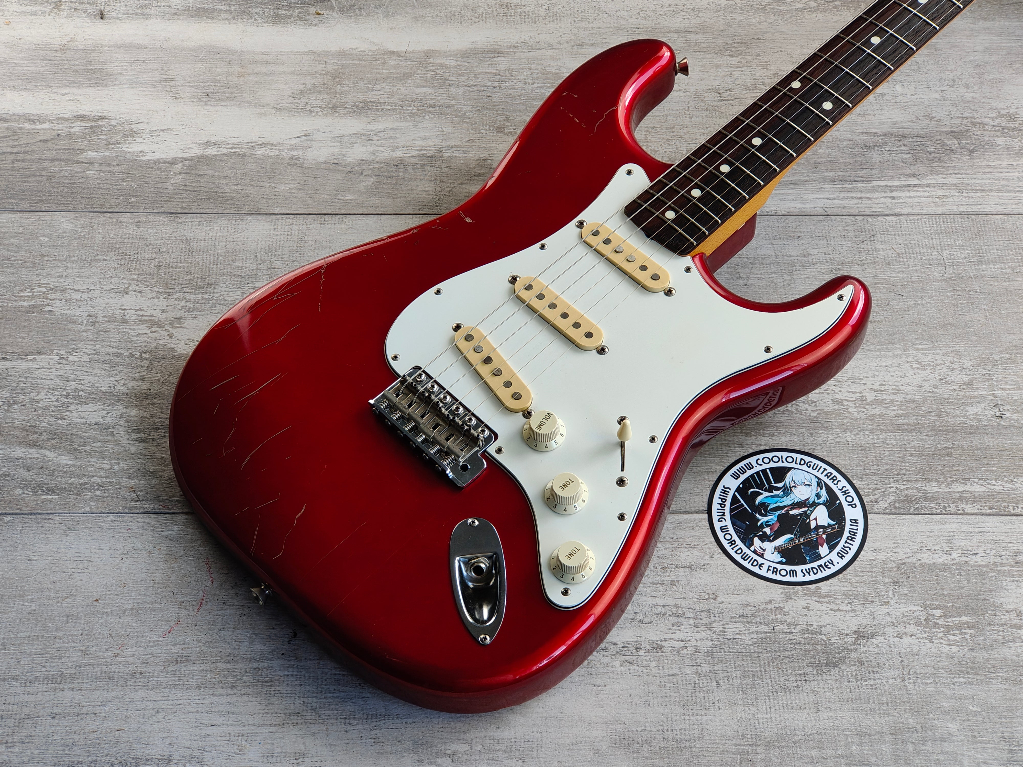 1990 Fender Japan ST62-500 '62 Reissue Stratocaster (Candy Apple Red) –  Cool Old Guitars