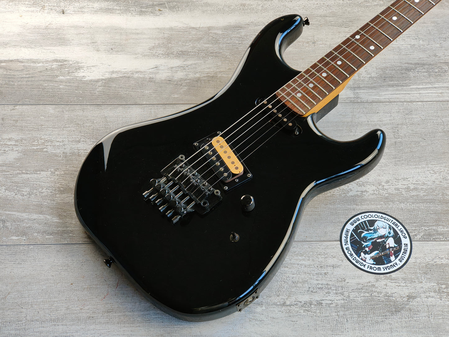 1980's Kramer Japan LK1-BF HS Superstrat (Black)