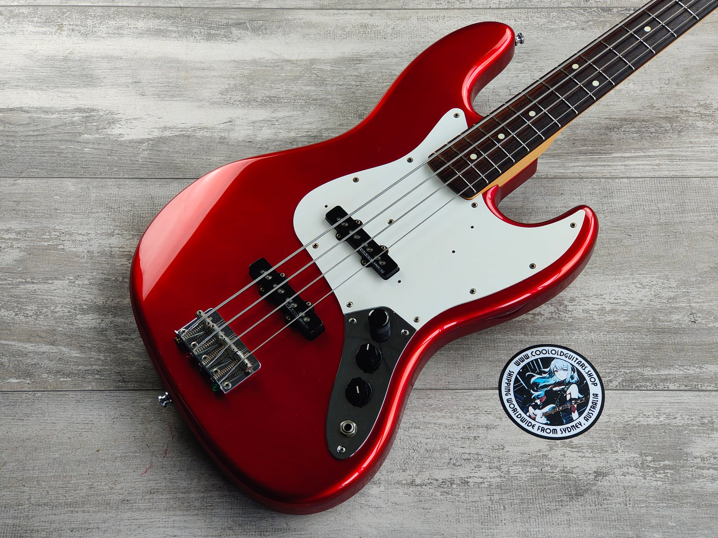 1993 Fender Japan Jazz Bass Standard (Candy Apple Red)