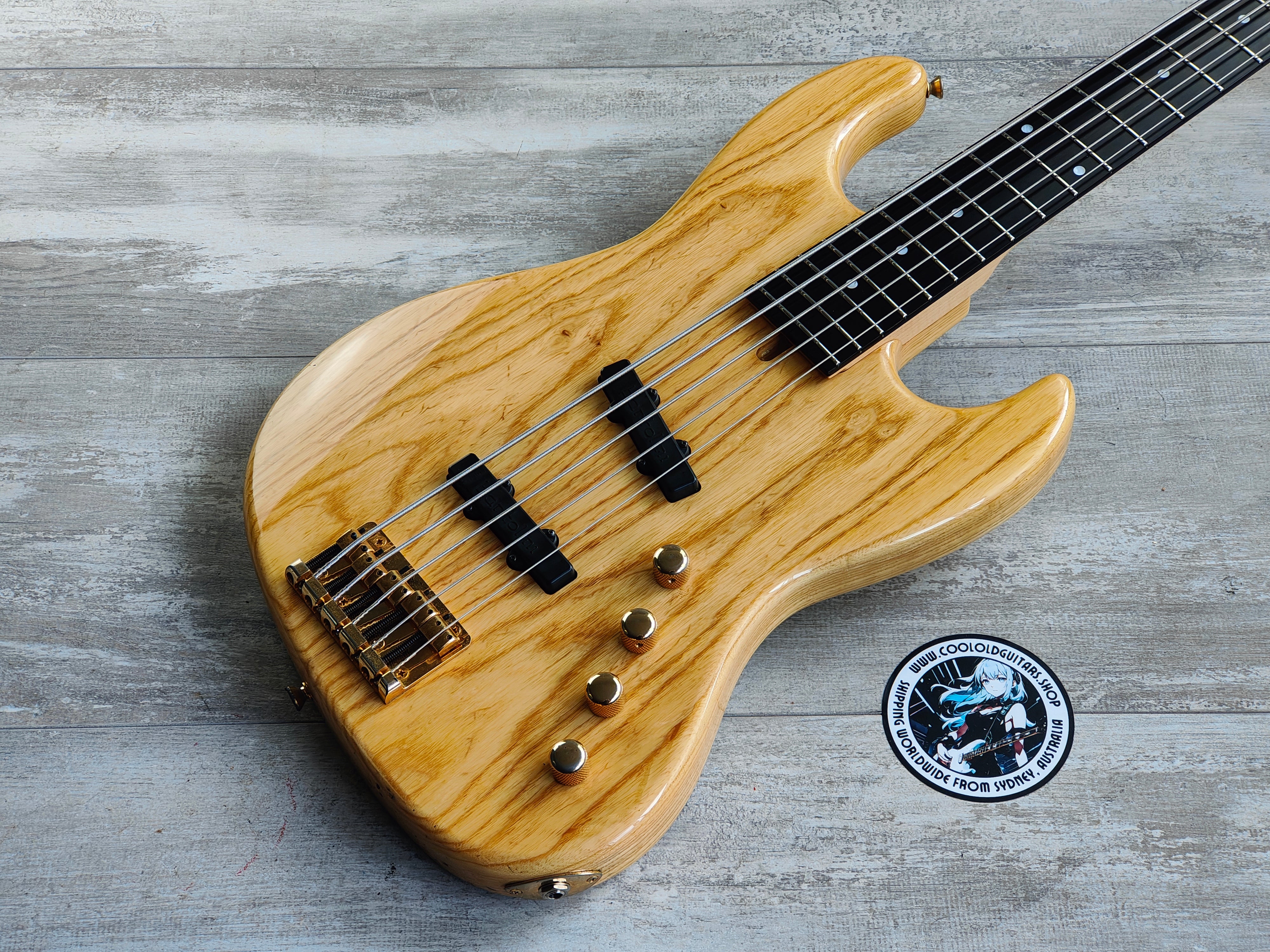 2000's Moon JJ-5 5-String Jazz Bass w/Bartolini's (Natural)