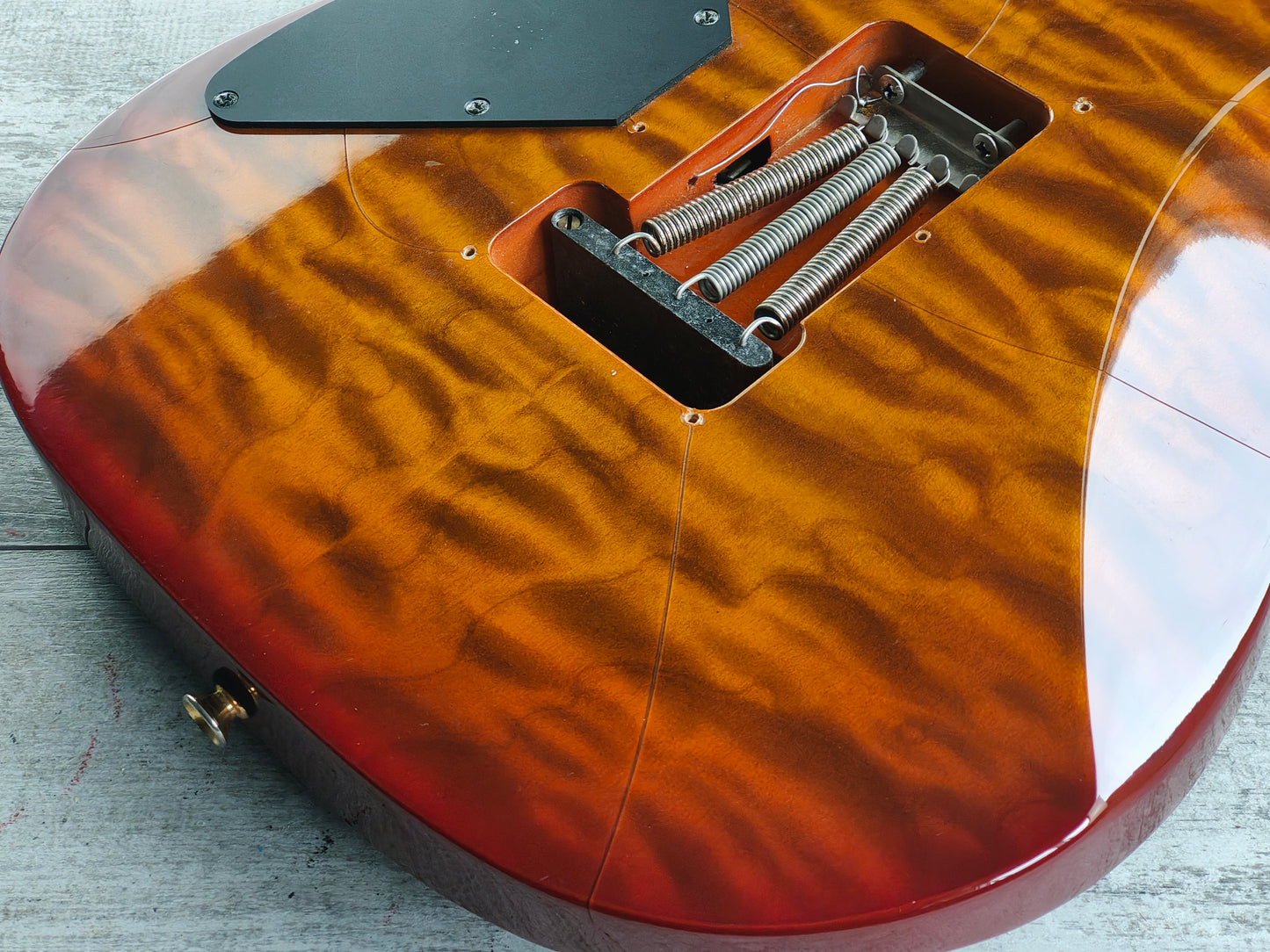 1993 Ibanez Japan RG370 HSH Superstrat (Quilted Amber Sunburst)