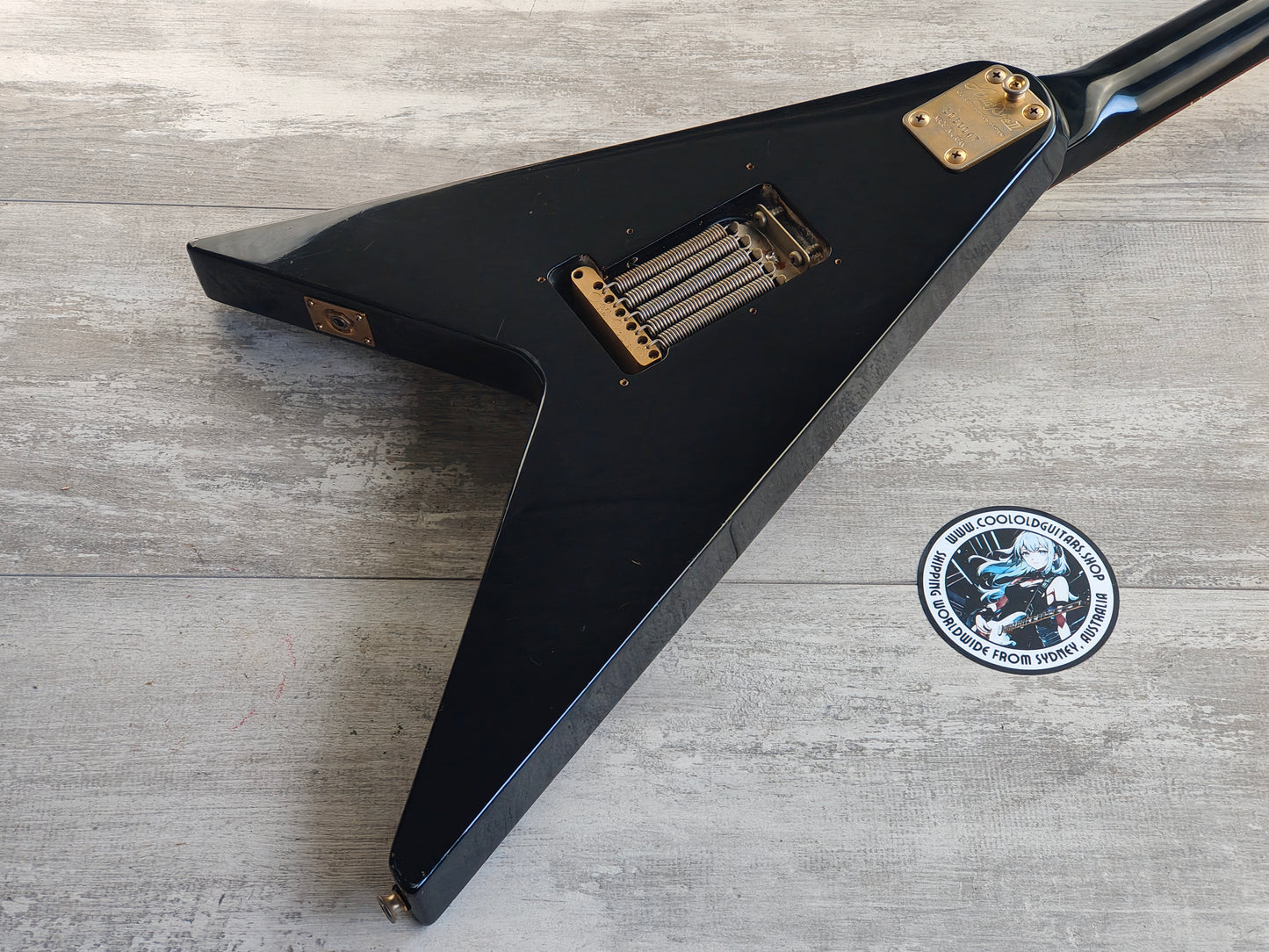 1983 Aria Pro II Japan RR-XX Randy Rhoads Flying V (Black & Gold)