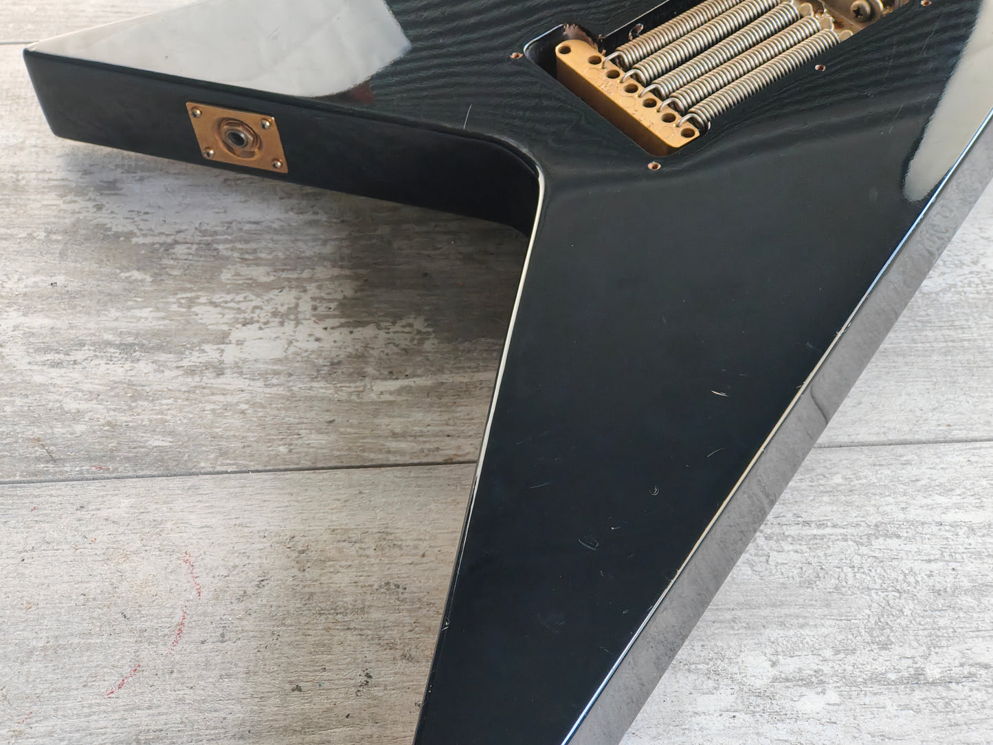 1983 Aria Pro II Japan RR-XX Randy Rhoads Flying V (Black & Gold)