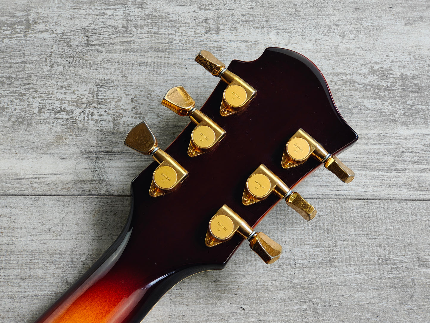 1997 Burny Japan LS-135 Single Cutaway (Flamed Brown Sunburst)