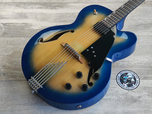 2017 Ibanez AFC155-JBB Contemporary Archtop Series Hollowbody (Jet Blue Burst)