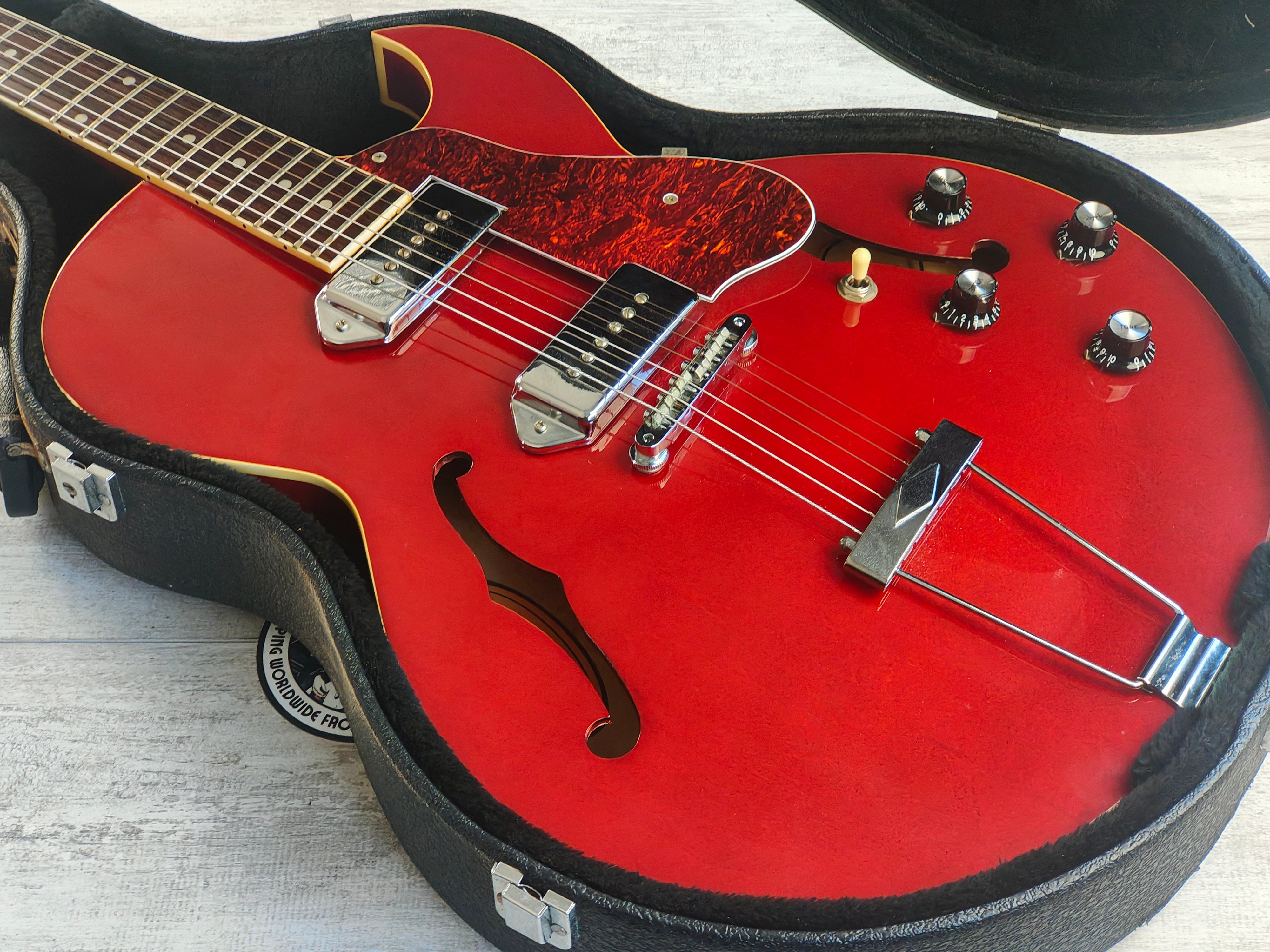 1996 Epiphone Sorrento Reissue Hollowbody (Cherry Red) – Cool Old Guitars