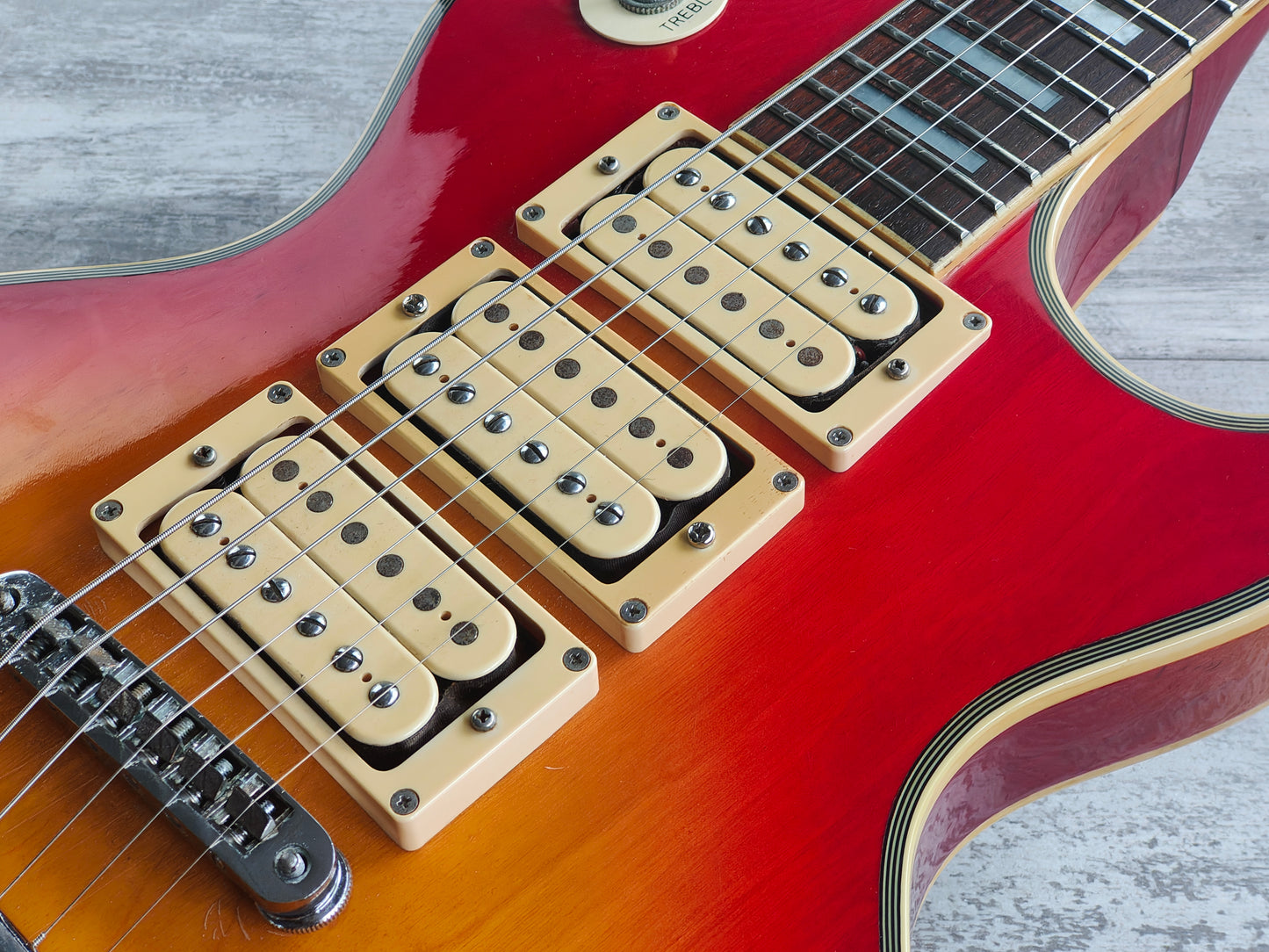 1978 Greco Japan EG-600PR 3PU Les Paul Custom (Cherry Sunburst)