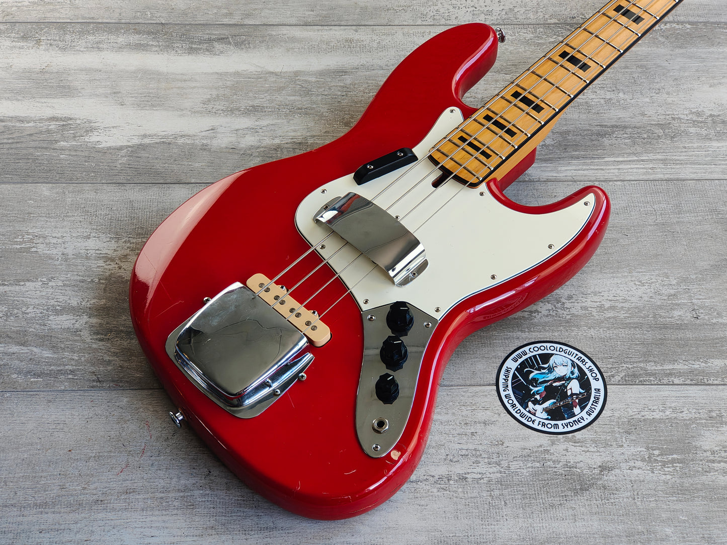 1970's Cimar (Ibanez) '75 Reissue Jazz Bass (Torino Red)