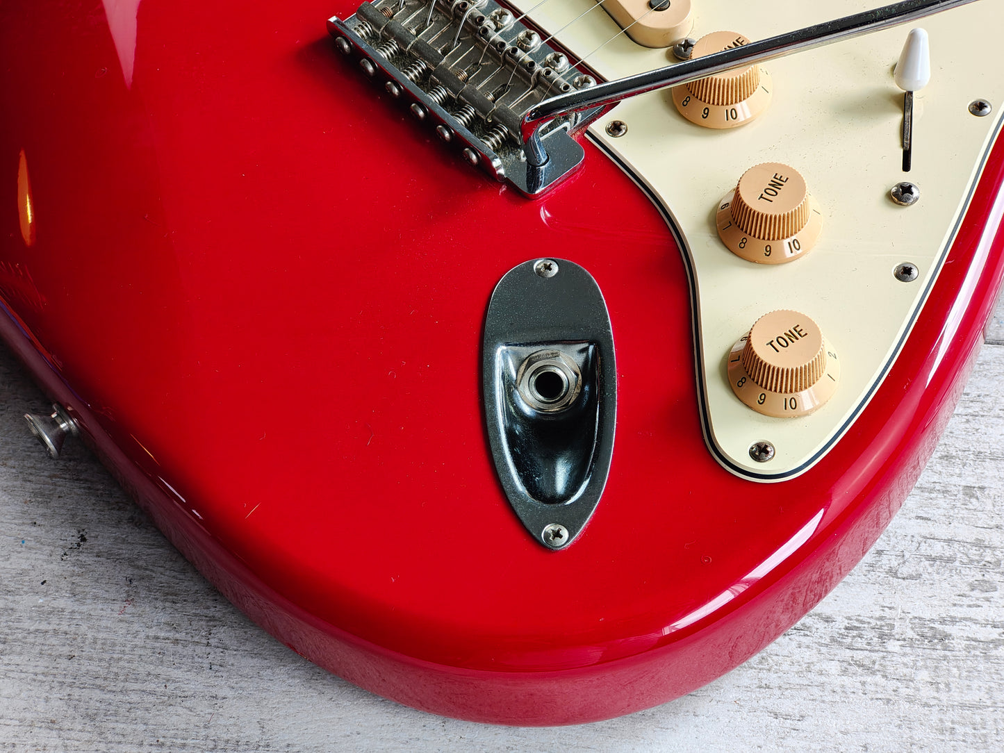 1989 Fender Japan Vintage Stratocaster w/Dimarzio Pickups (Torino Red)