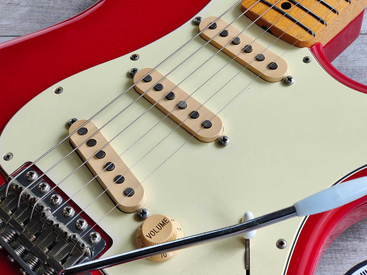 1989 Fender Japan Vintage Stratocaster w/Dimarzio Pickups (Torino Red)