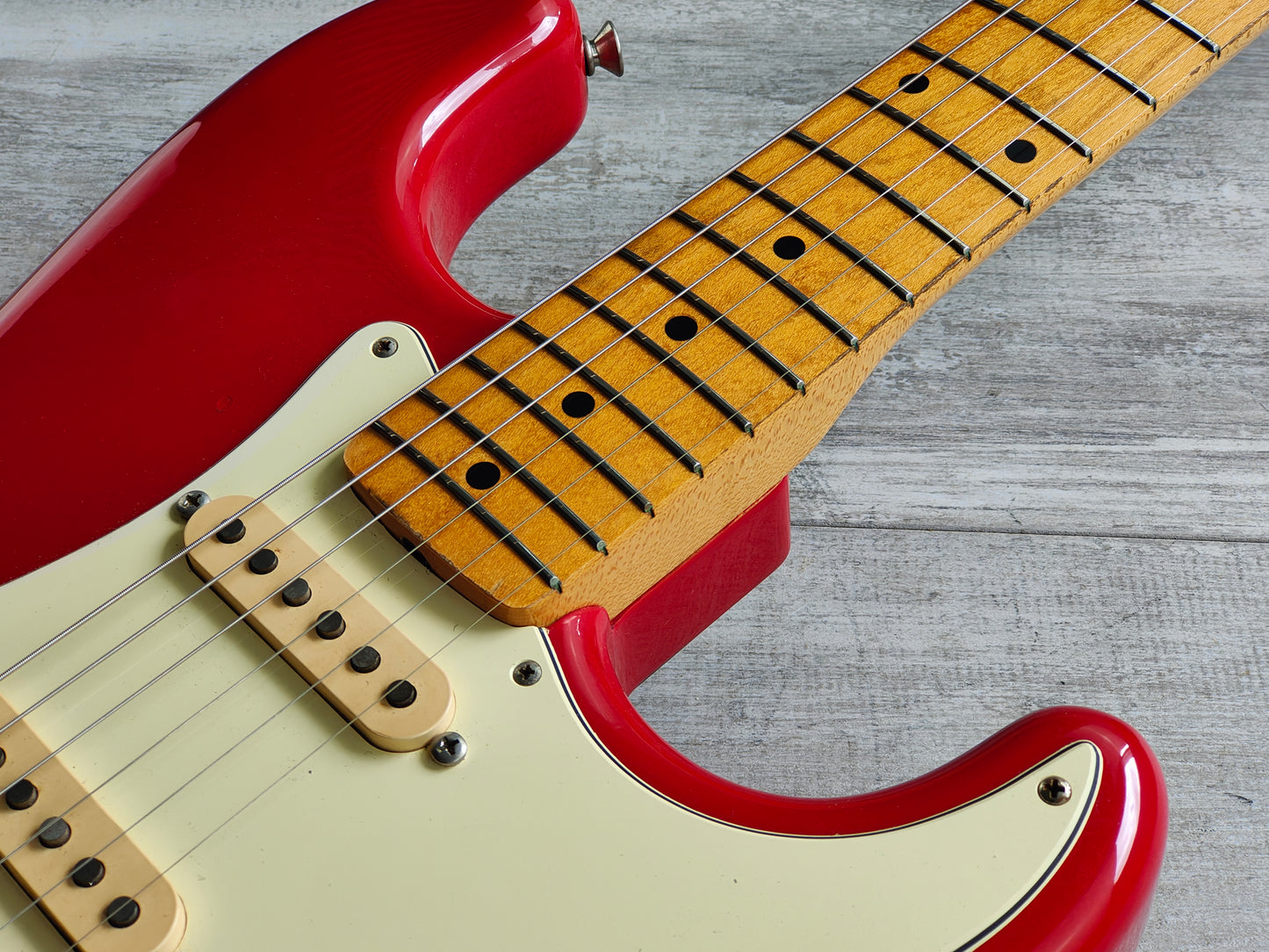 1989 Fender Japan Vintage Stratocaster w/Dimarzio Pickups (Torino Red)