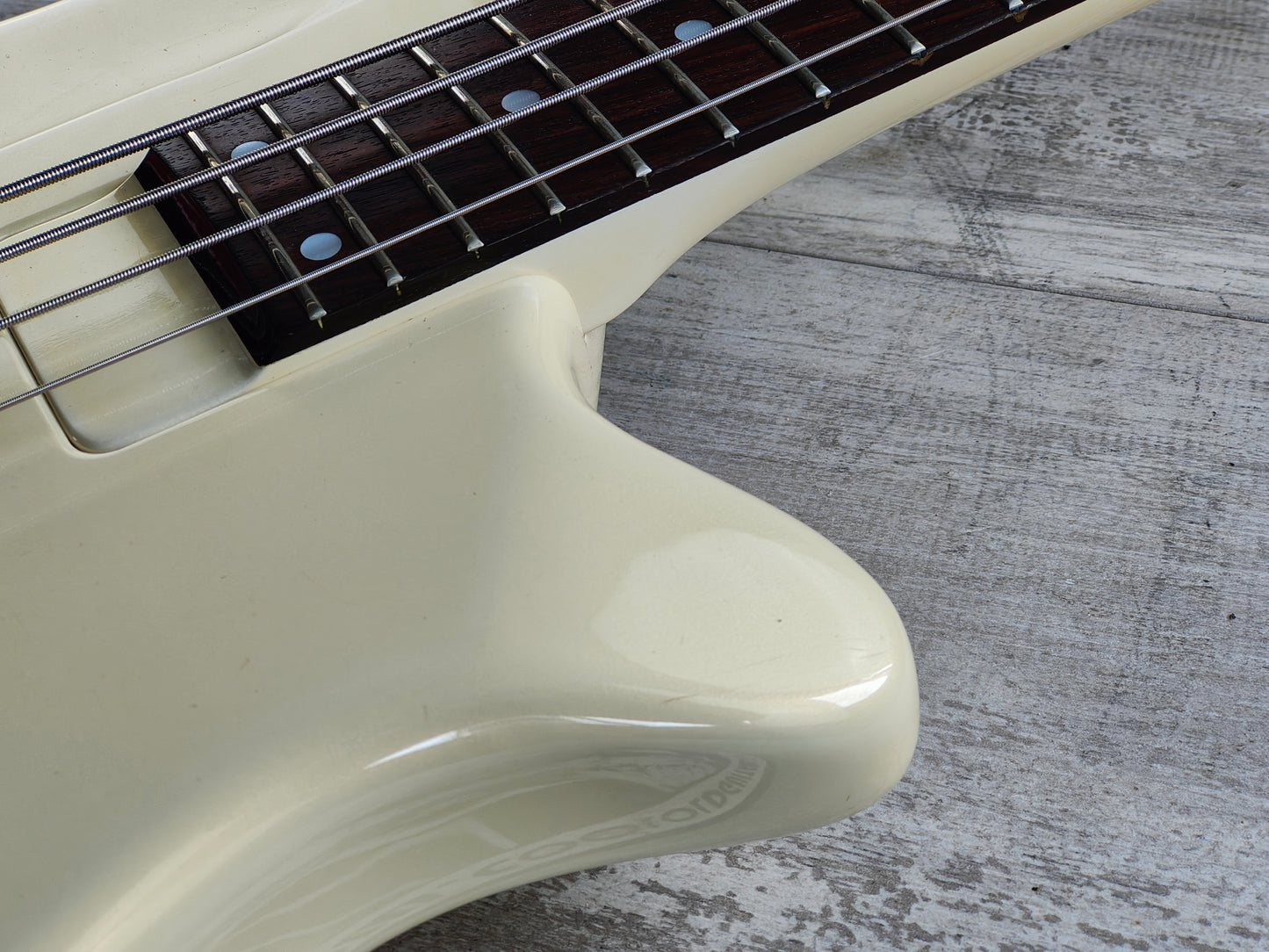 1989 Kramer Japan 4-String Ripley-Style Bass (White)