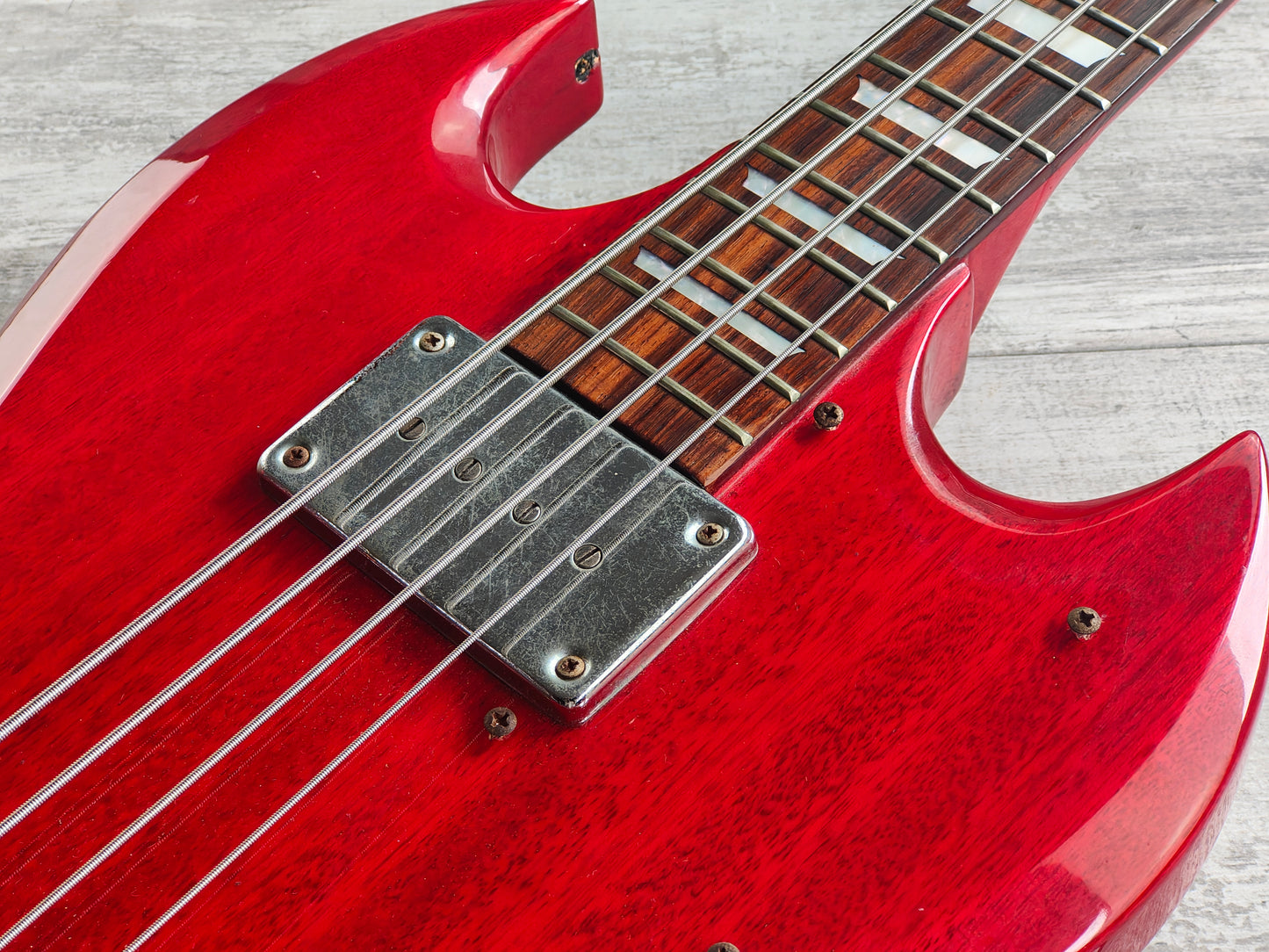 2000 Epiphone Korea EB-3 SG Bass (Cherry Red)