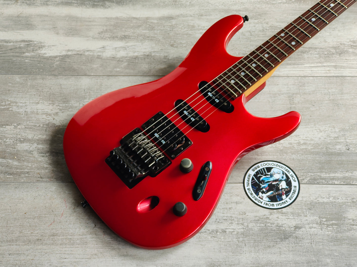 1989 Ibanez Japan 540S Saber HSS Superstrat (Lipstick Red)